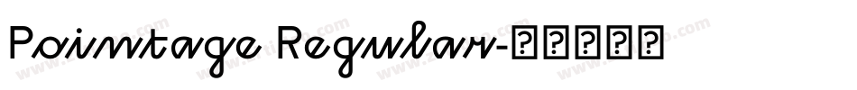 Pointage Regular字体转换